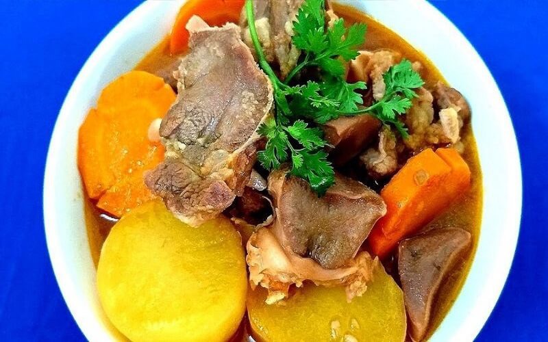 Lưỡi heo hầm tiêu cay bắt mắt