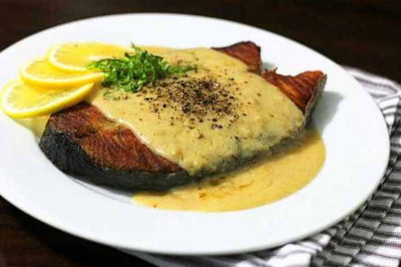 Cá thu một nắng sốt bơ chanh