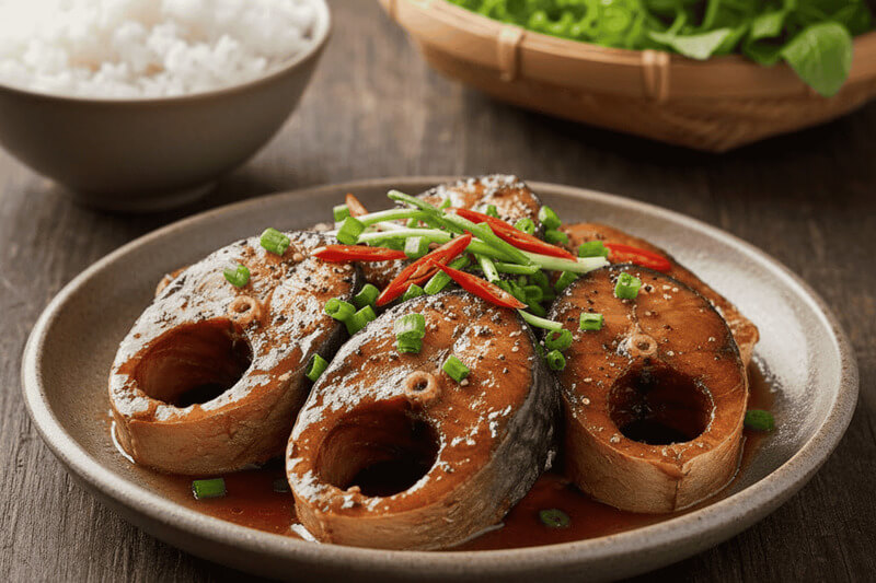 Cá thu nướng kho mặn ngọt