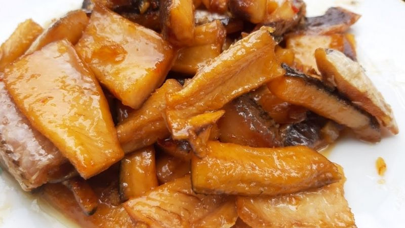 Khô cá lóc chiên giấm đường