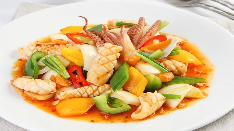 Mực xào thập cẩm