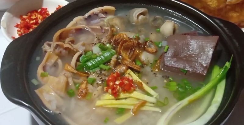 Cháo mực khô dinh dưỡng