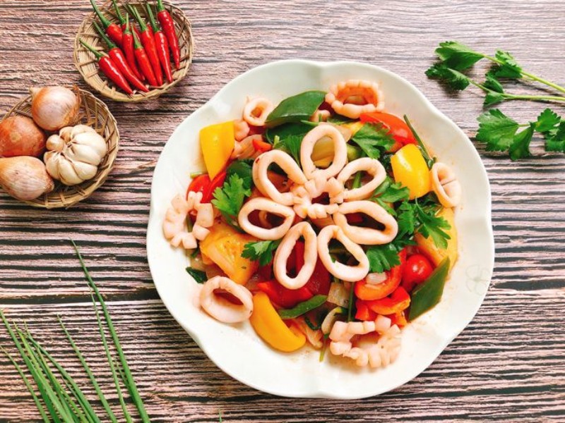 Mực nang xào chua ngọt