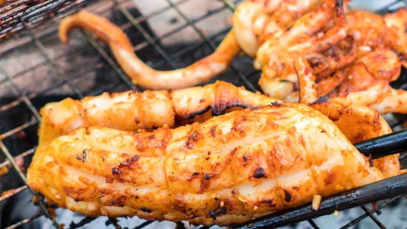 Mực nang nướng sa tế