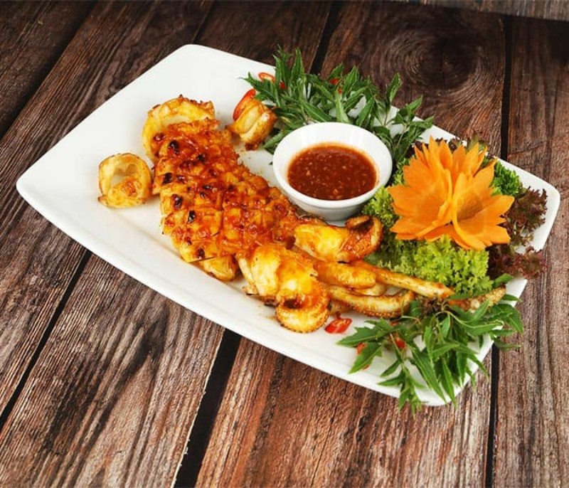 Mực nang nướng tỏi