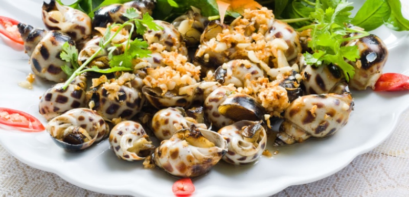 Ốc hương cháy tỏi thơm lừng, tỏi vàng giòn đậm đà hương vị