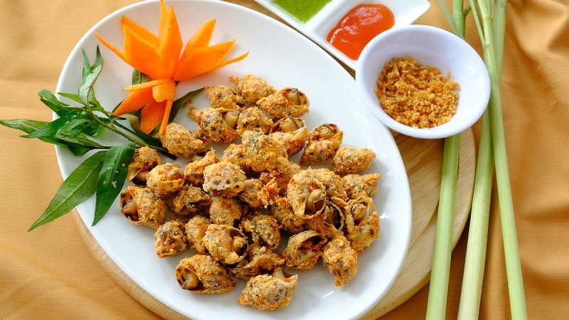 Ốc hương rang muối mặn mà, vỏ giòn thơm đậm đà chuẩn quán nhậu