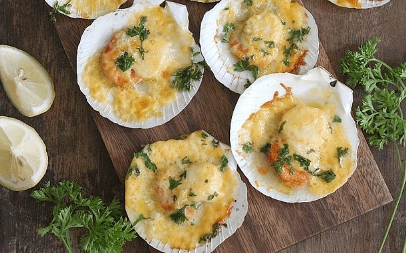 Sò điệp nướng phô mai béo ngậy