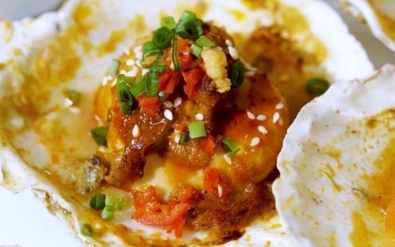 Sò điệp nướng sa tế cay thơm