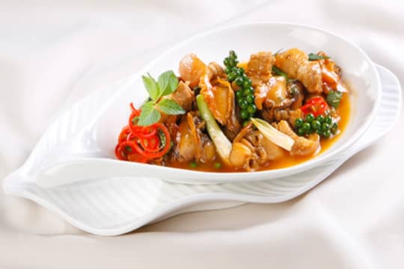 Sò lông xào tiêu xanh