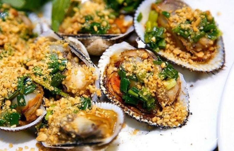 Sò lông nướng mỡ hành