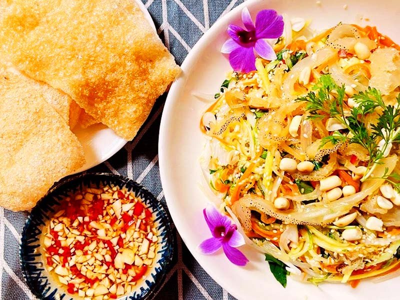 Sứa xào chua ngọt hương vị hài hòa