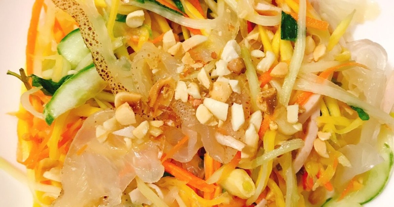 Nộm sứa đu đủ giòn tan, sần sật