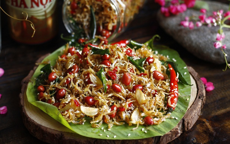 Tép khô rang lạc