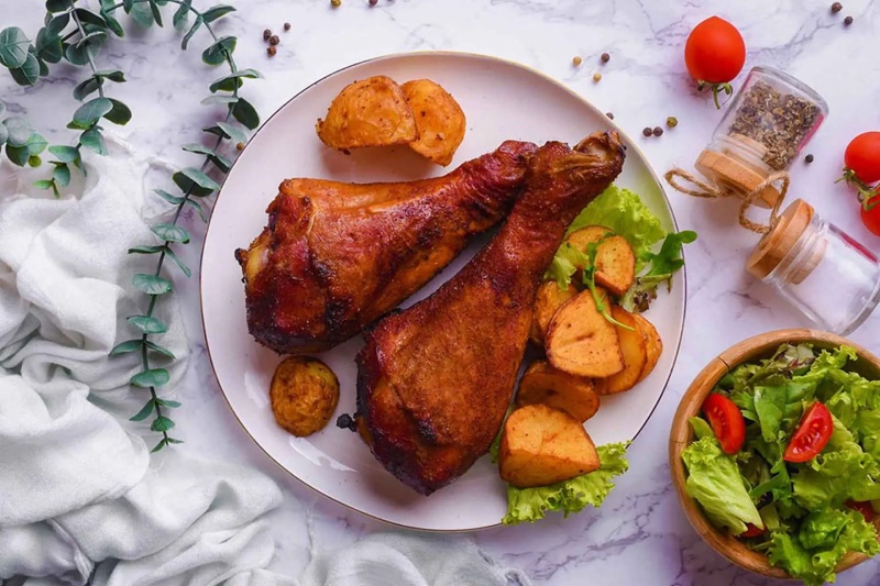 Đùi gà tây nướng