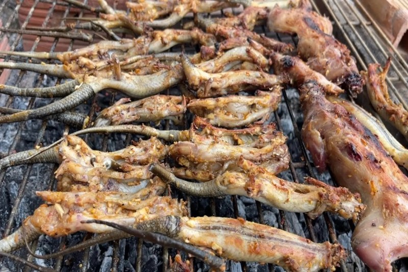 Rắn nướng sa tế