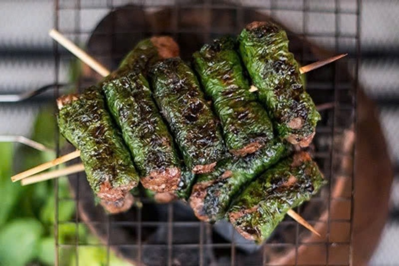 Rắn cuốn lá lốt nướng