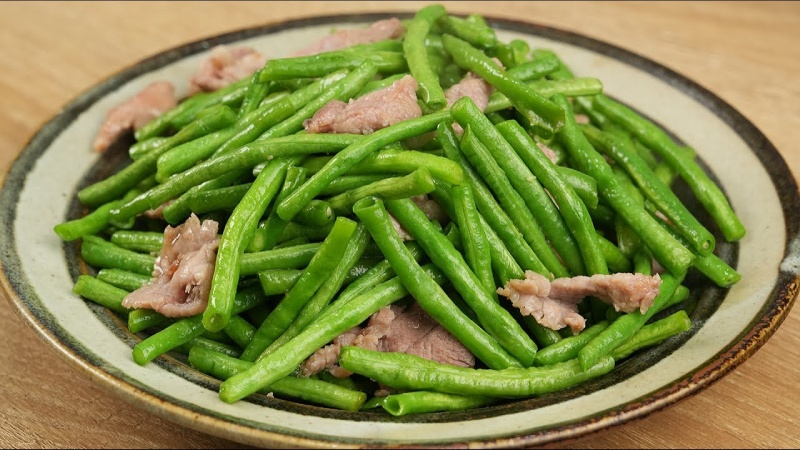 Thịt trâu xào đậu đũa