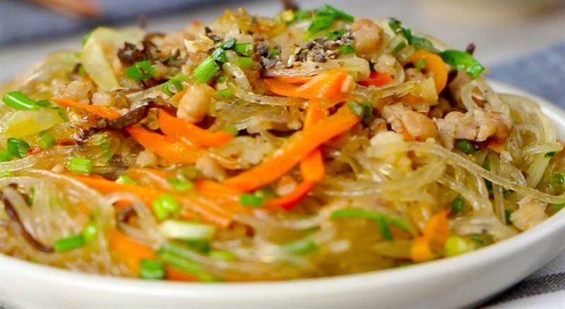 Miến ào thịt xay