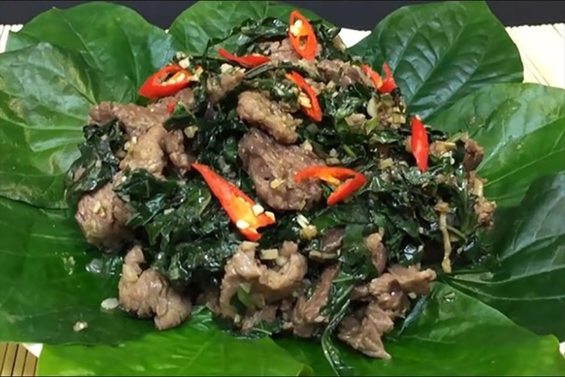 Tim bò xào lá lốt