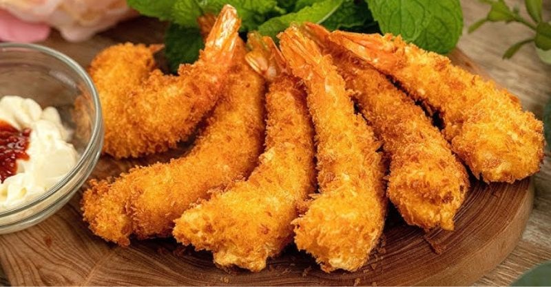Tôm chiên giòn rụm, thơm ngon