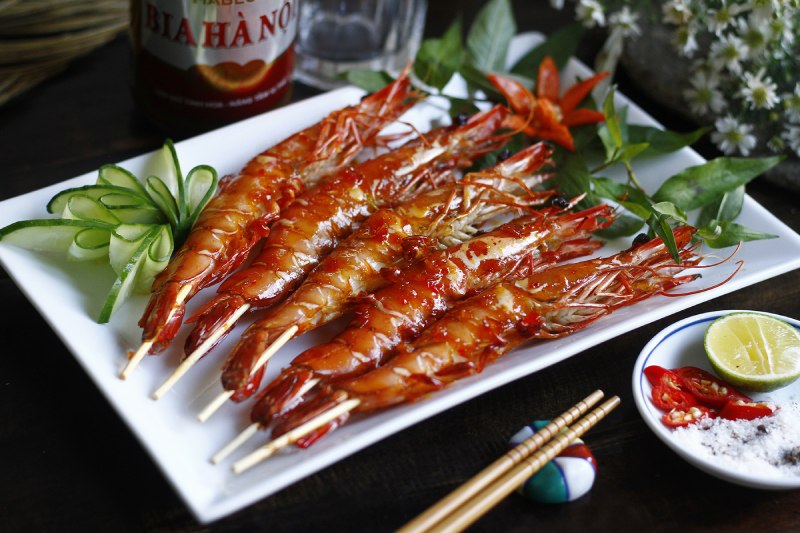 Tôm nướng muối ớt đậm đà