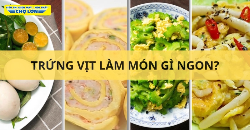 Các món ăn chế biến từ trứng vịt