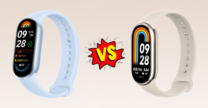 So sánh thiết kế Xiaomi Smart Band 9 VS Xiaomi Smart Band 8