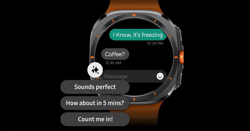 AI gợi ý trả lời văn bản trên Galaxy Watch Ultra