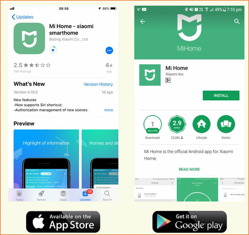 Tải ứng dụng Mi Home về điện thoại