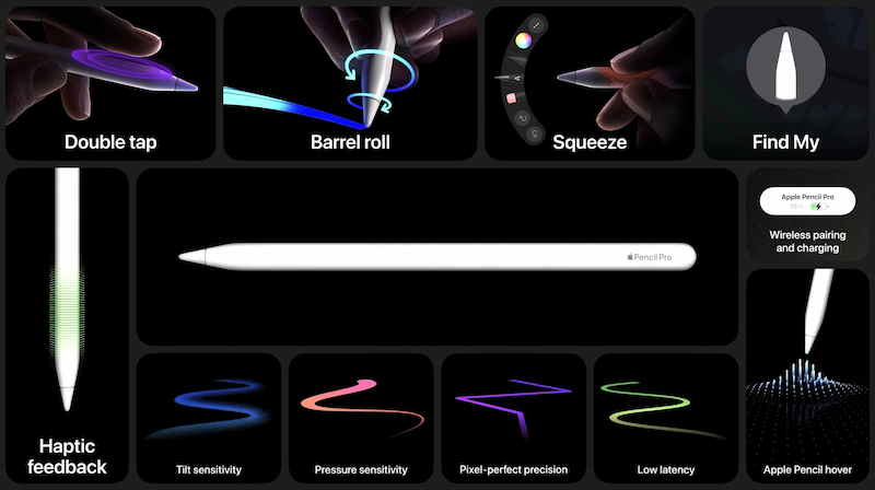 Apple Pencil Pro mới tương thích với iPad Pro M4