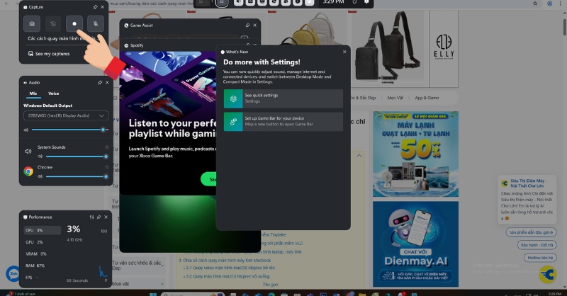 Cách quay màn hình máy tính Win 10, Win 11 bằng Xbox Game Bar