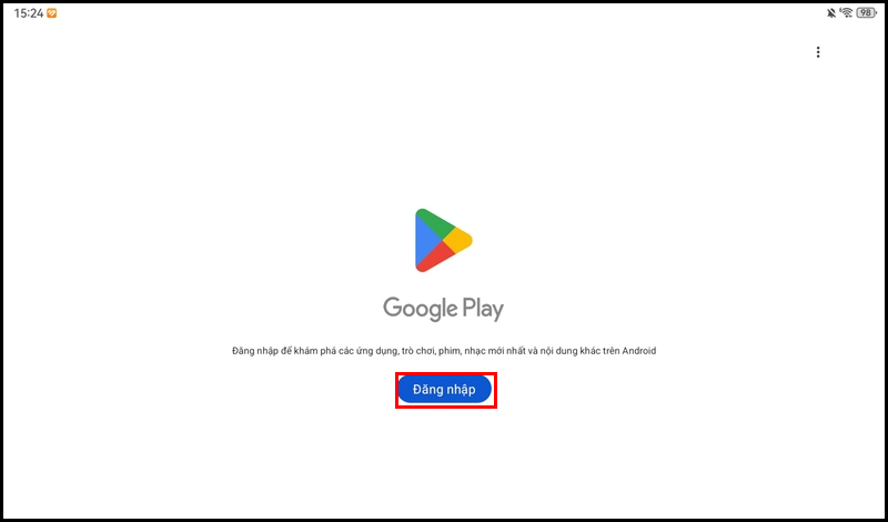 Đăng nhập vào tài khoản Google Play và tải về ứng dụng mong muốn