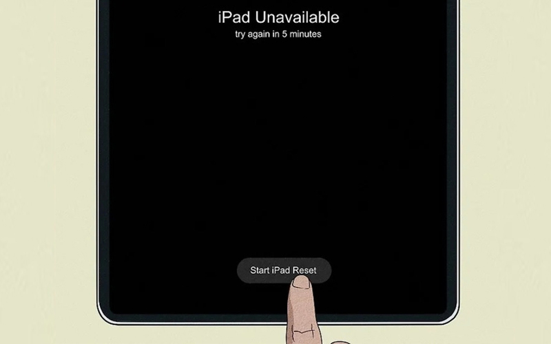 Người dùng chọn Start iPad Reset để đặt lại iPad