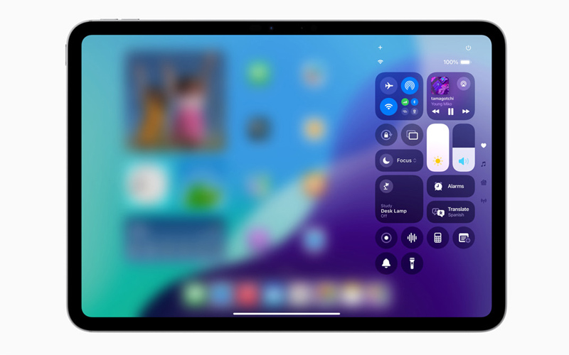 Trung tâm điều khiển của iPadOS 18 được thiết kế lại