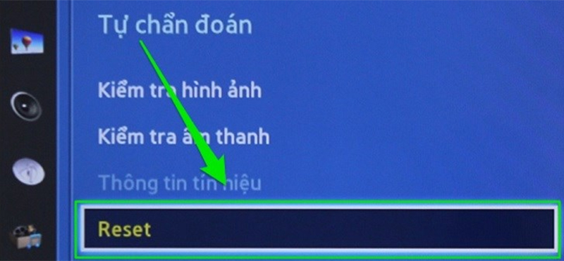 Chọn Reset