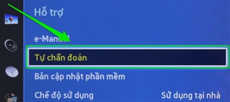 Chọn Tự chẩn đoán