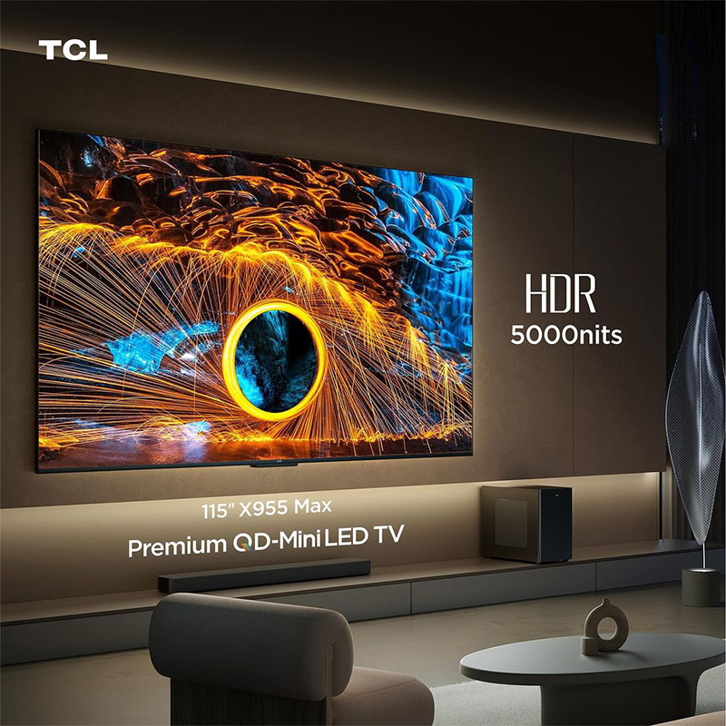 Tivi TCL X955 Max có độ sáng lên đến 5000 nits