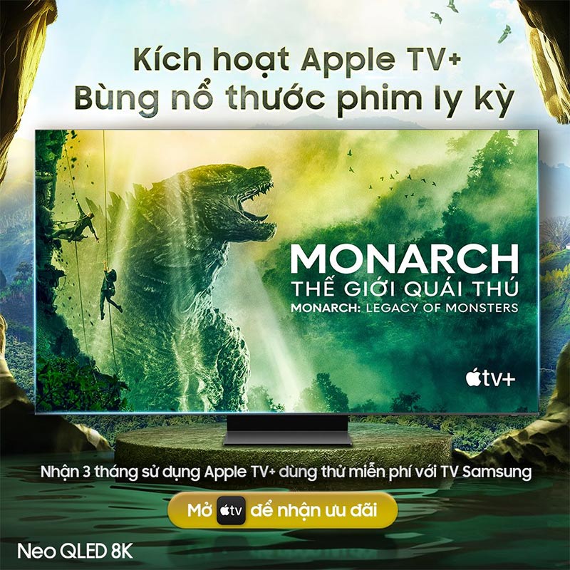 Thưởng thức phim mới "Monarch - Thế giới quái thú" với Apple TV+