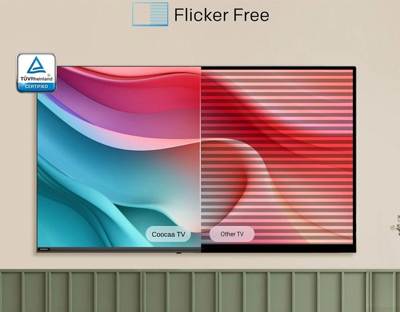 Tivi Coocaa có các tính năng bảo vệ mắt như Low Blue Light và Flicker Free