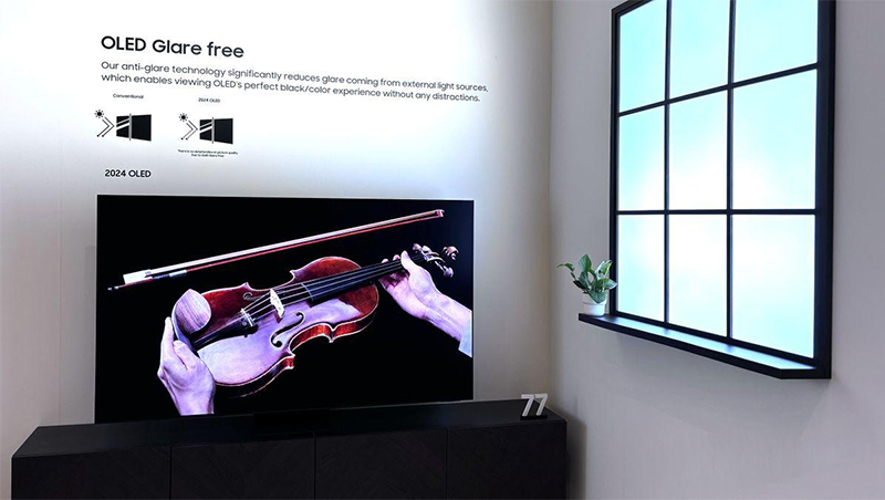Thiết kế của Samsung tại khu trưng bày TV OLED S95D