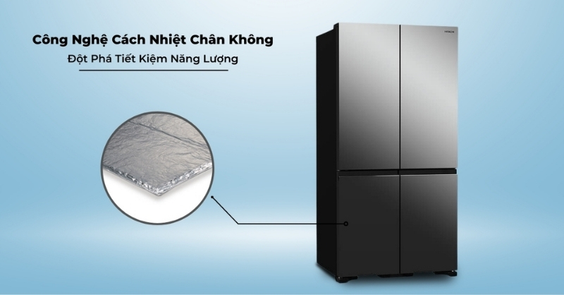 Công nghệ cách nhiệt chân không VIP giữ lạnh lên đến 15 giờ kể cả xảy ra sự cố mất điện