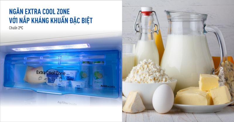 Extral Cool Zone giúp cho tủ lạnh nhà bạn đầy ắp thực phẩm tươi ngon