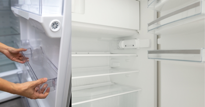 Tháo dỡ các ngăn kệ và hộp đựng