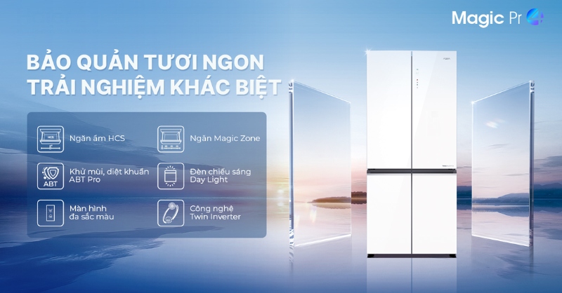 Tủ Lạnh Aqua 529 Lít AQR-M600XA(GC)