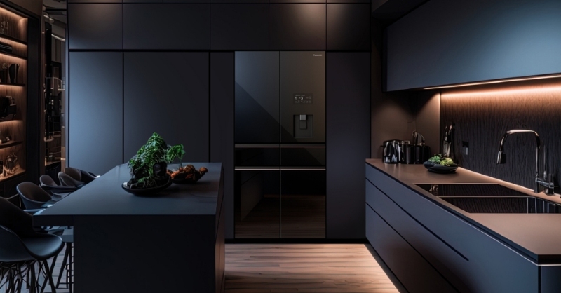 Tủ lạnh lấy nước ngoài hiện đại và sang trọng