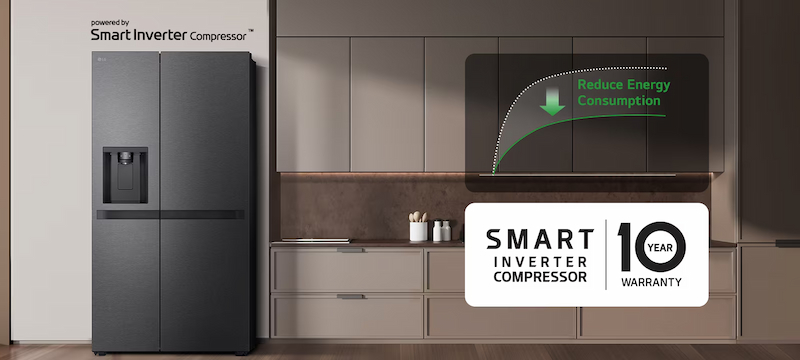 Tủ Lạnh LG Inverter 641 Lít LSI63BLMA
