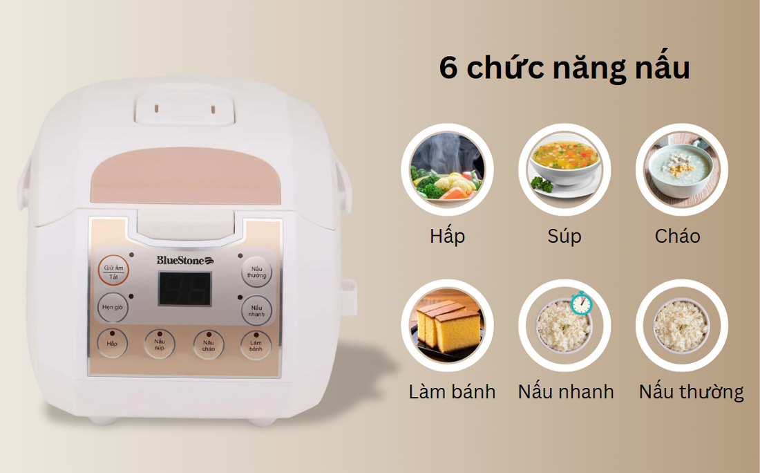 6 chức năng nấu tiện lợi
