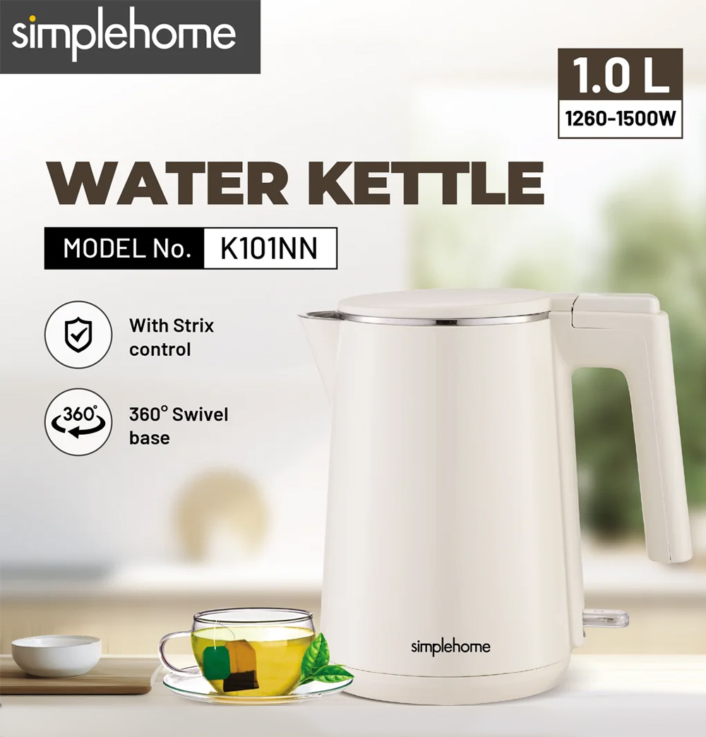 Bình đun siêu tốc Simplehome K101NN màu be