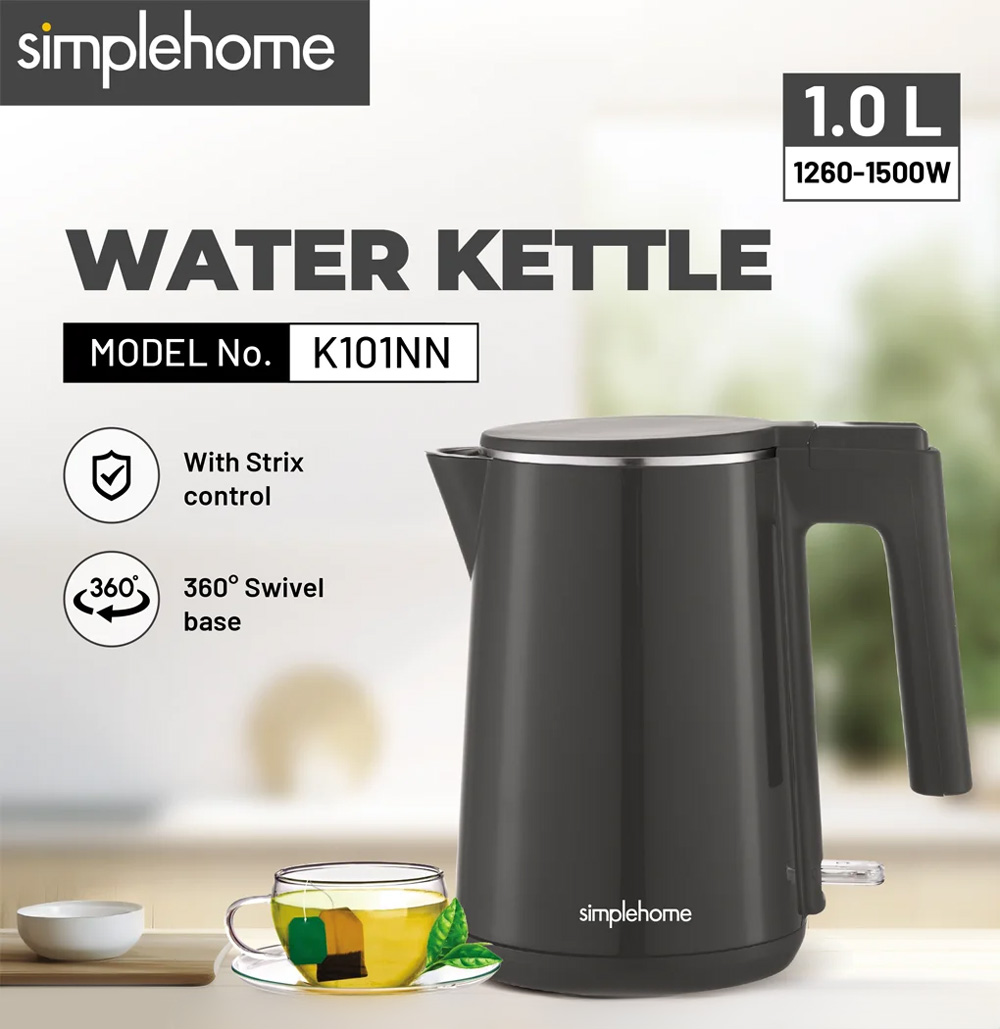 Bình đun siêu tốc Simplehome K101NN màu xám